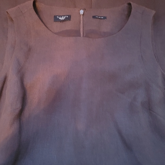 EUC Talbots Petites Chocolate Brown Sheath Dress Size 4/6P - Picture 10 of 11